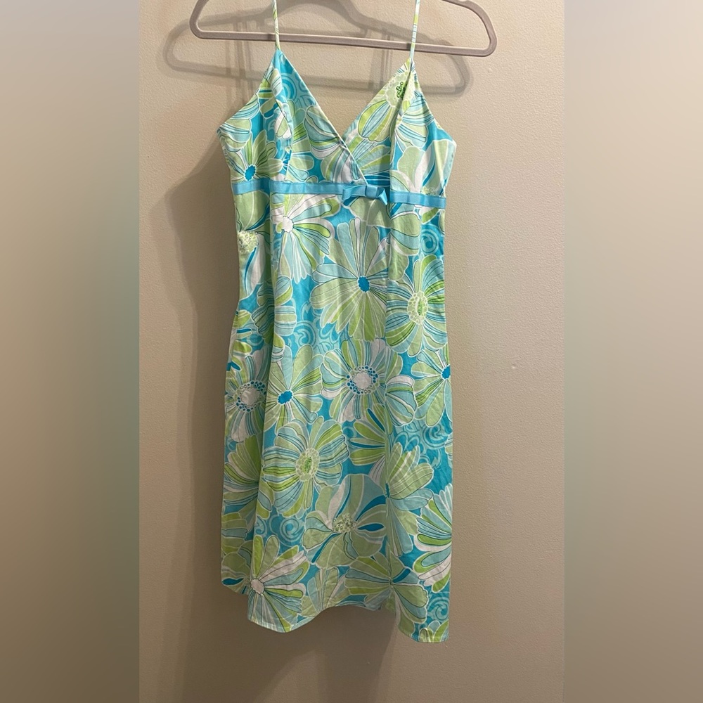 Aqua & lime green sundress